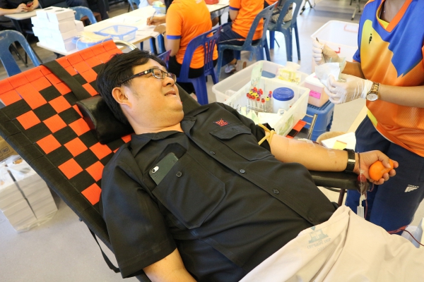The staff of Pimai Salt Co., Ltd. and subcontract (36 persons) have joint to donated blood for Phimai Hospital